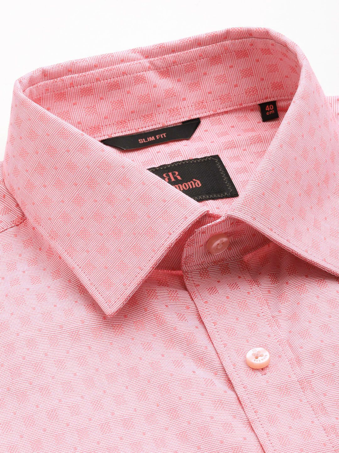 Raymond Textured Slim Fit Pure Cotton Formal Shirt