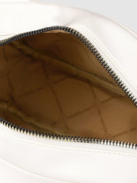 Lino Perros Women White Quilted Sling Bag