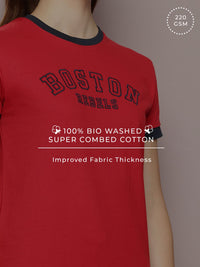 DILLINGER Typography Embroidered Pure Cotton T-shirt