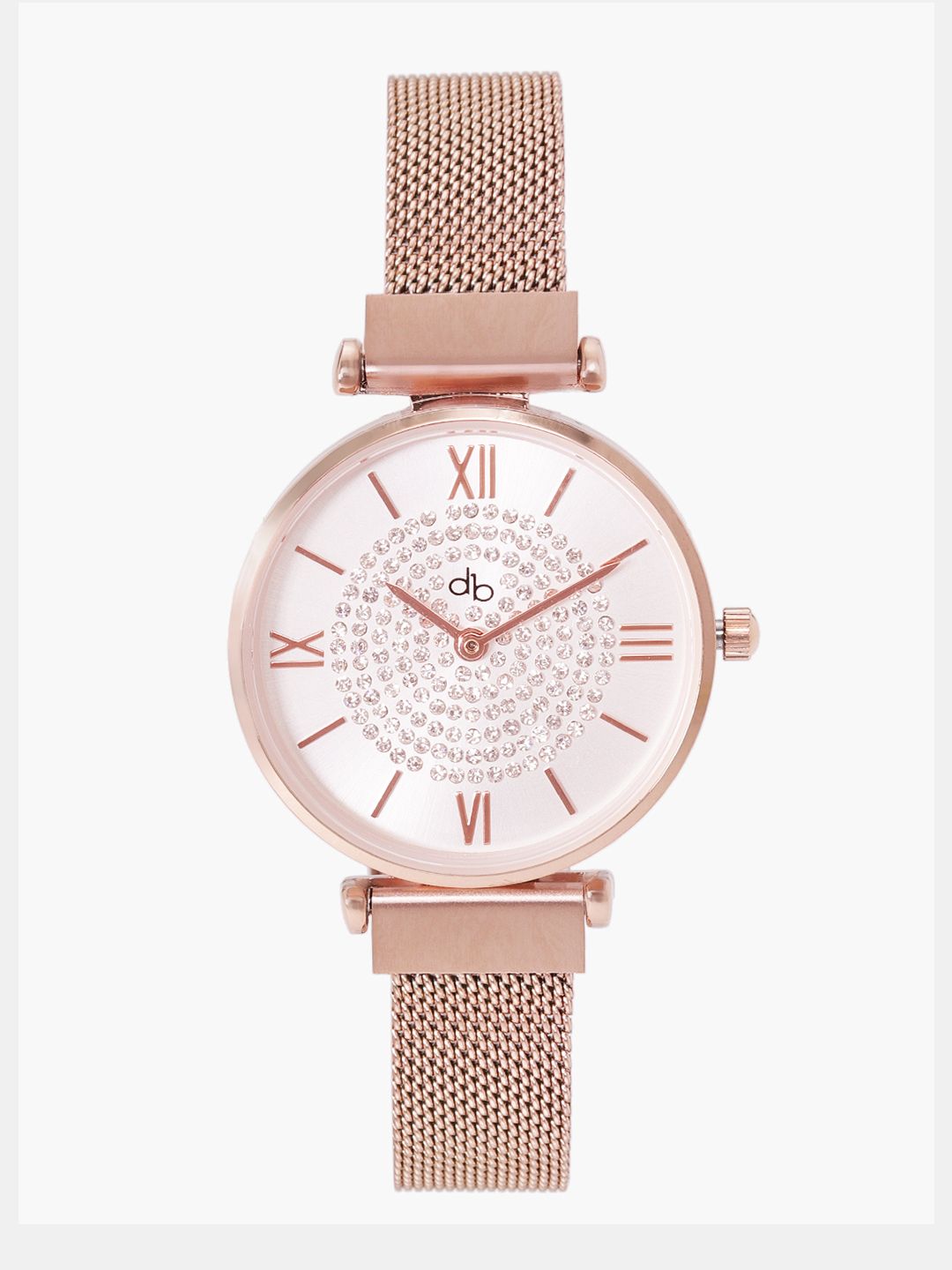 DressBerry Women Rose Gold-Toned Analogue Watch MFB-PN-LB-1236