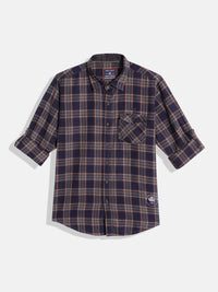 Monte Carlo Boys Tartan Opaque Checked Casual Smart Fit Shirt