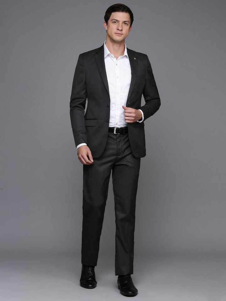 Raymond Men Self Design Single Breasted 2-Piece Formal Suit