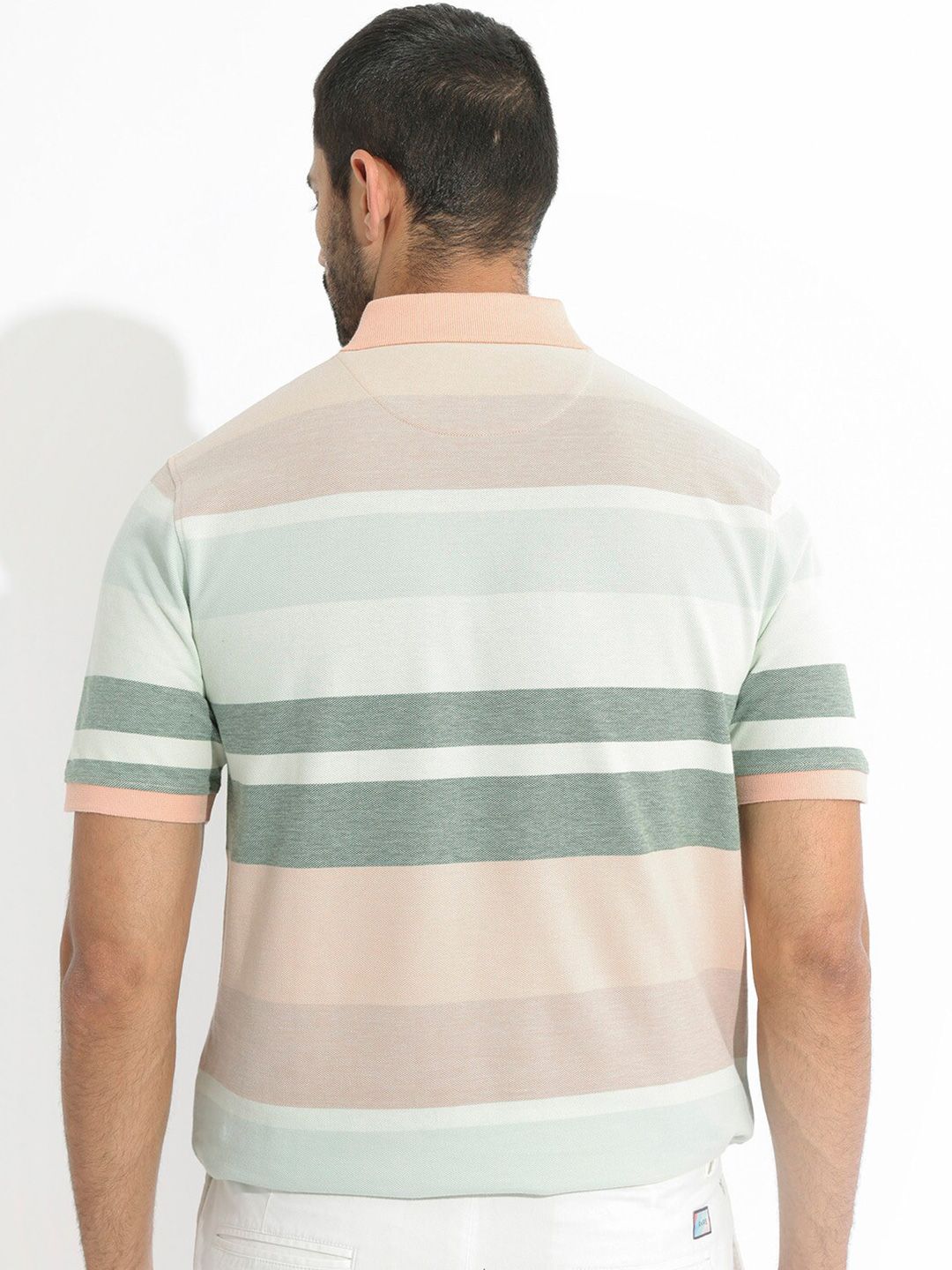 RARE RABBIT Men Rings-4 Slim Fit Solid Pure Cotton Polo Collar T-Shirt