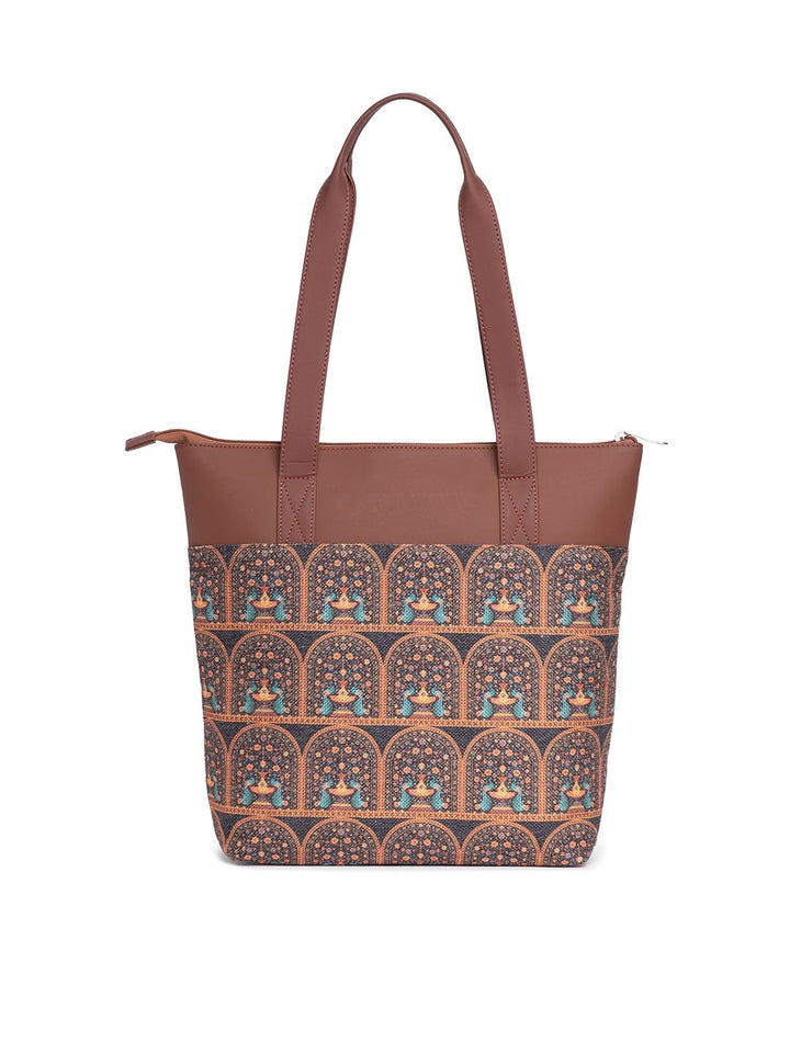 ZOUK Ethnic Motifs Printed Shopper Tote Bag
