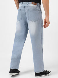 Urbano Fashion Baggy Fit Cut and Sew Panelled Jeans