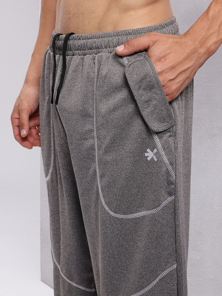 HRX by Hrithik Roshan Men Contrast Stitch Rapid-Dry Toggle Hem Training Track Pants