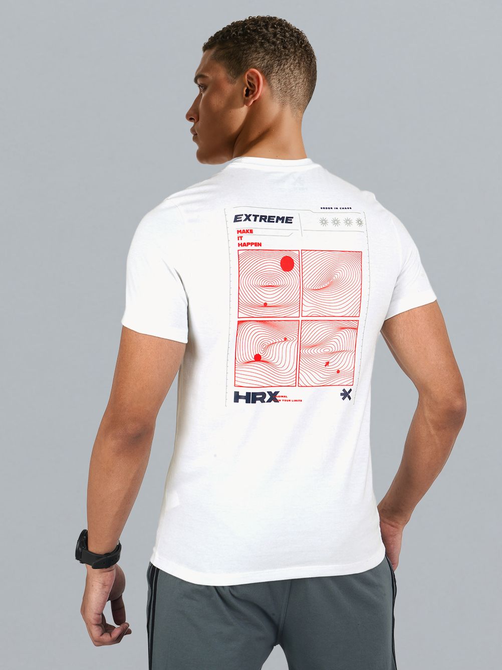 HRX by Hrithik Roshan Graphic Print Pure Cotton T-shirt