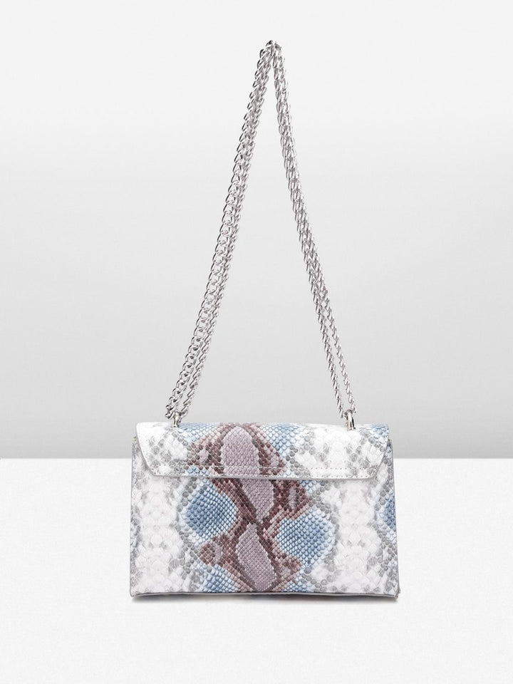 Lino Perros Snake Skin Textured Structured Sling Bag