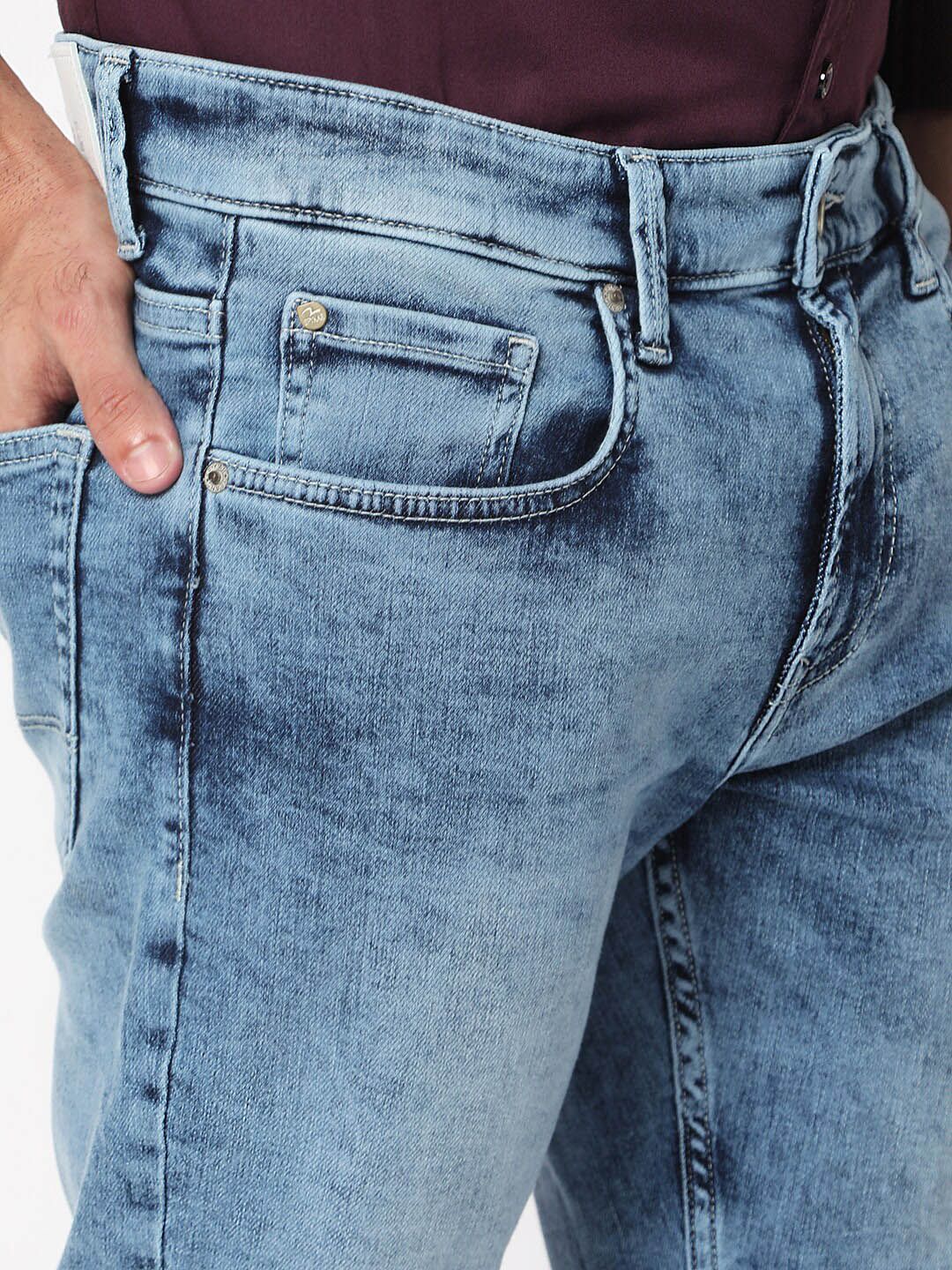 SPYKAR Men Relaxed Fit Low-Rise Heavy Fade Jeans