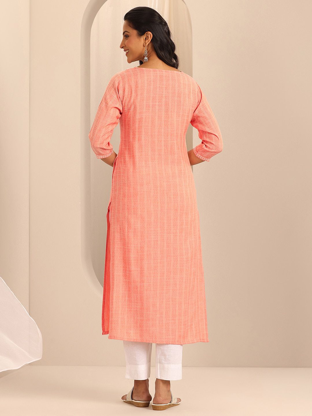 Libas Woven Design Straight Kurta
