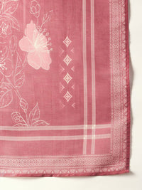 Indo Era Floral Printed Sequinned Straight Kurta With Trousers And Dupatta