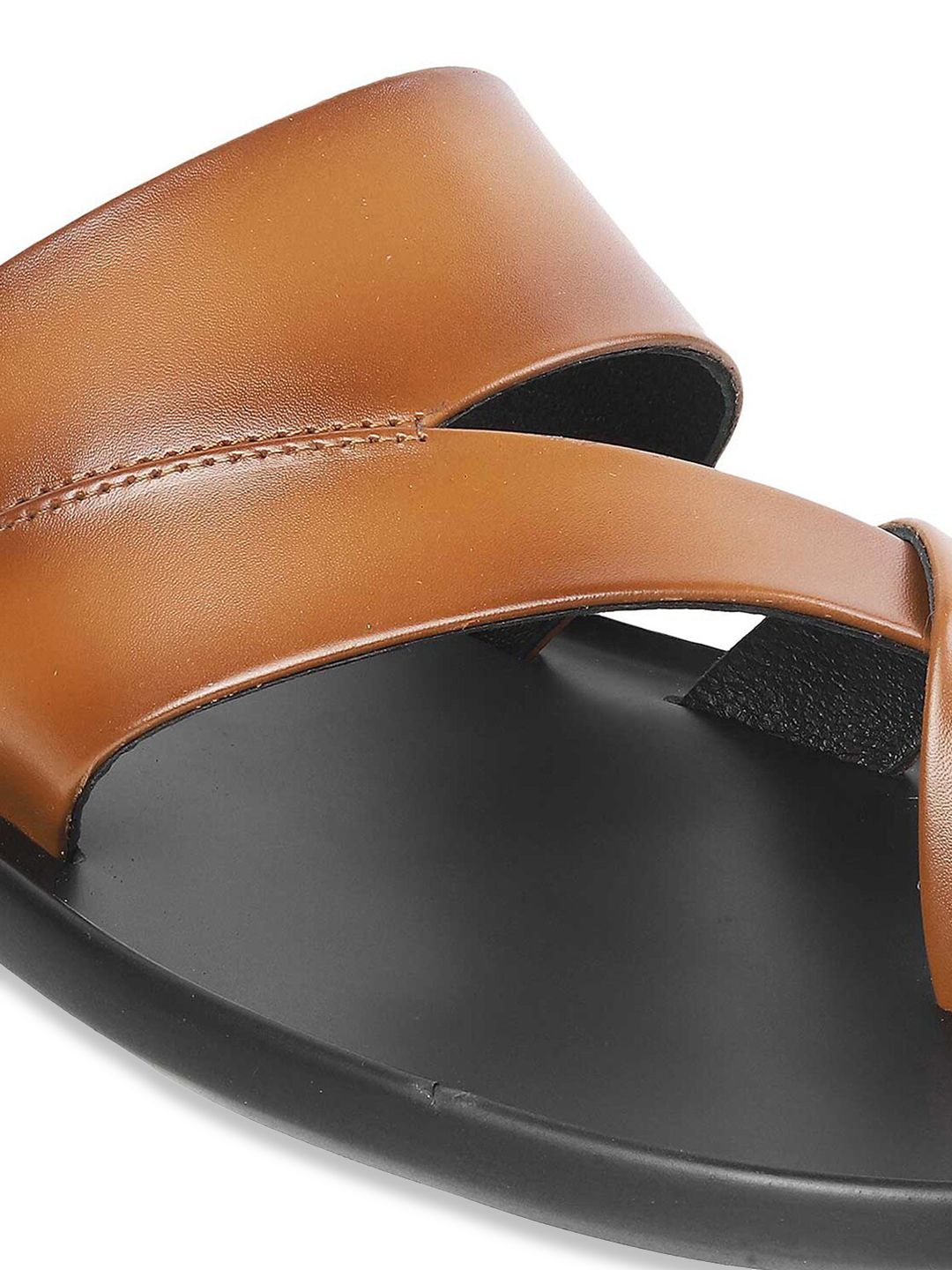 Metro Men Tan Leather Comfort Sandals