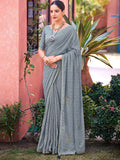 Saree mall Geometric Beads and Stones Poly Georgette Saree