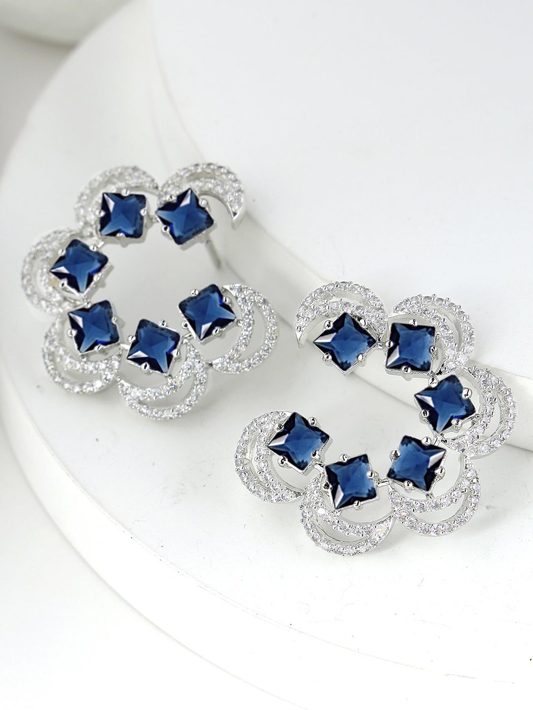 Karatcart Zirconia bersalut perak bersalut setengah gelang gelang