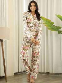 SANSKRUTIHOMES Women Printed Cotton Night suit