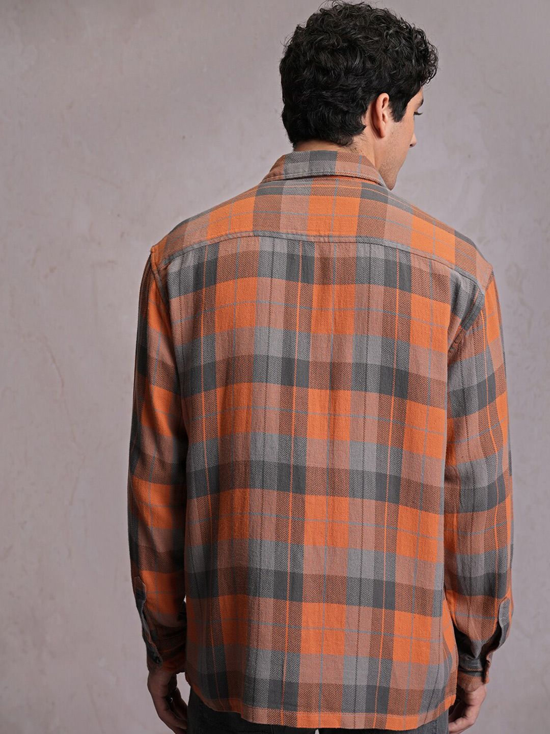 Locomotive Dobby Textured Checked Utility Pocket Overshirt