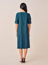 AND Solid A-Line Midi Dress