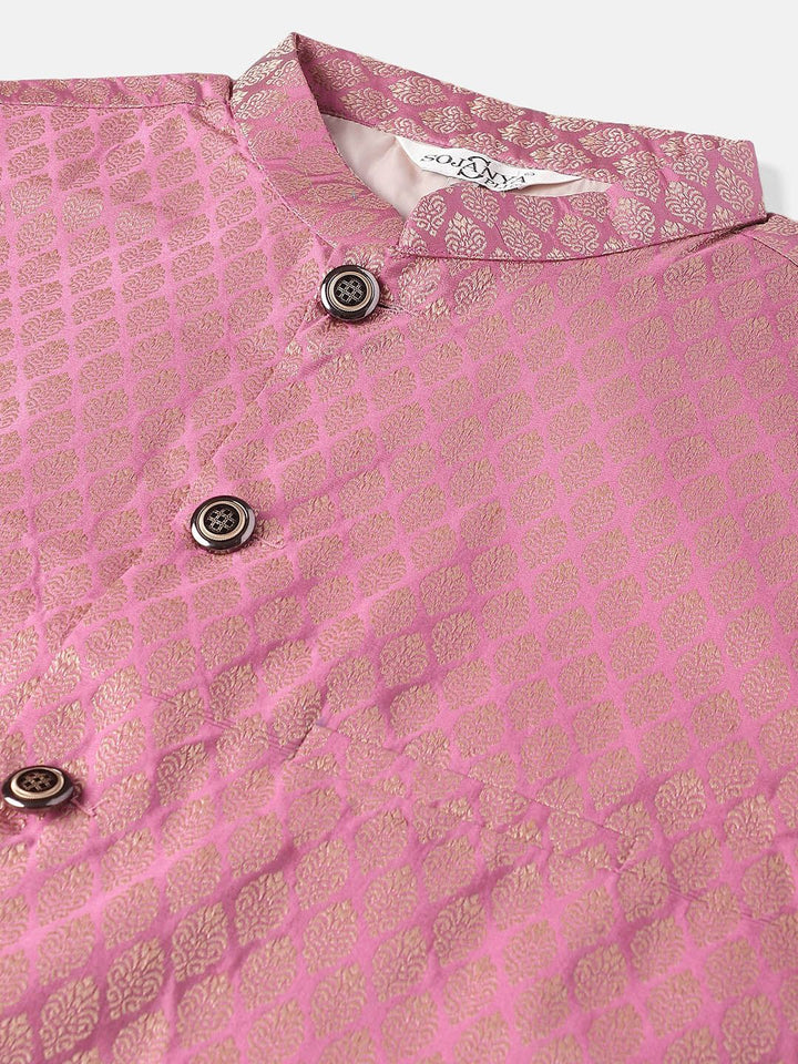 SOJANYA PLUS Plus Size Woven Design Kurta With Pyjamas & Nehru Jacket
