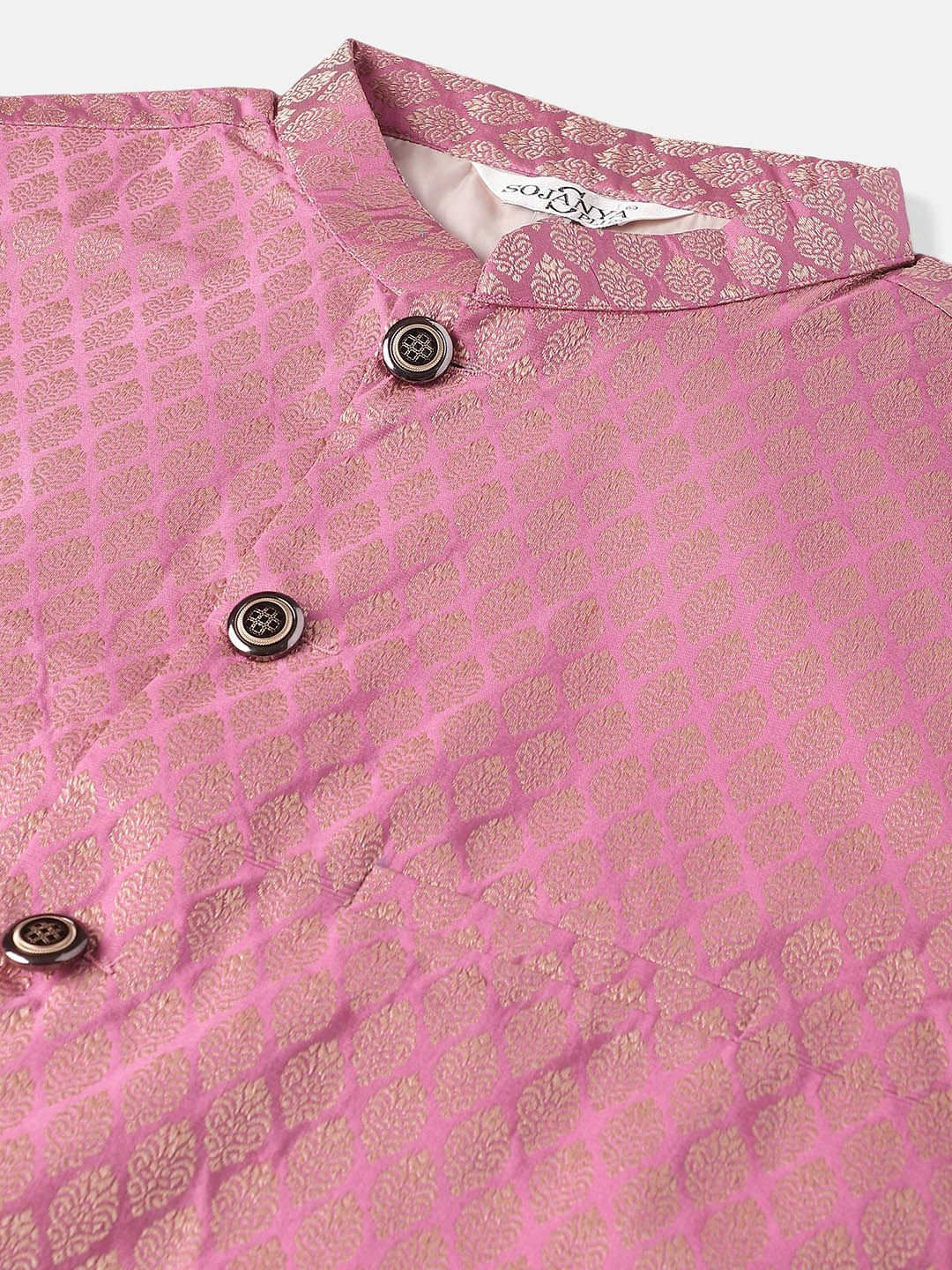 SOJANYA PLUS Plus Size Woven Design Kurta With Pyjamas & Nehru Jacket
