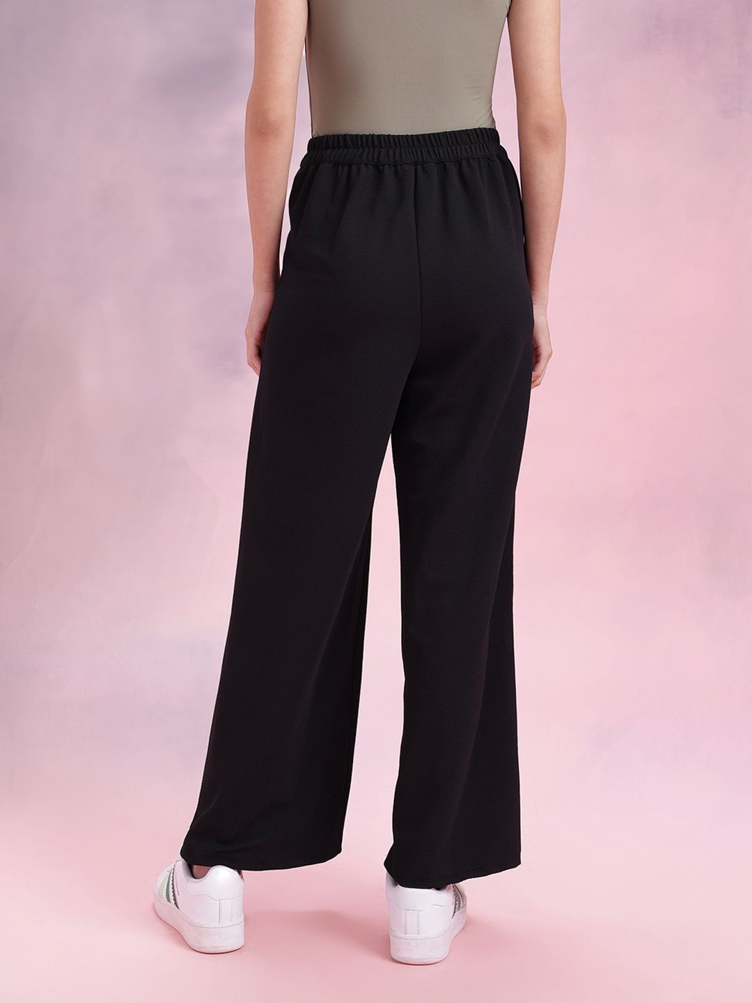 DressBerry Women Flared Pleated Trousers