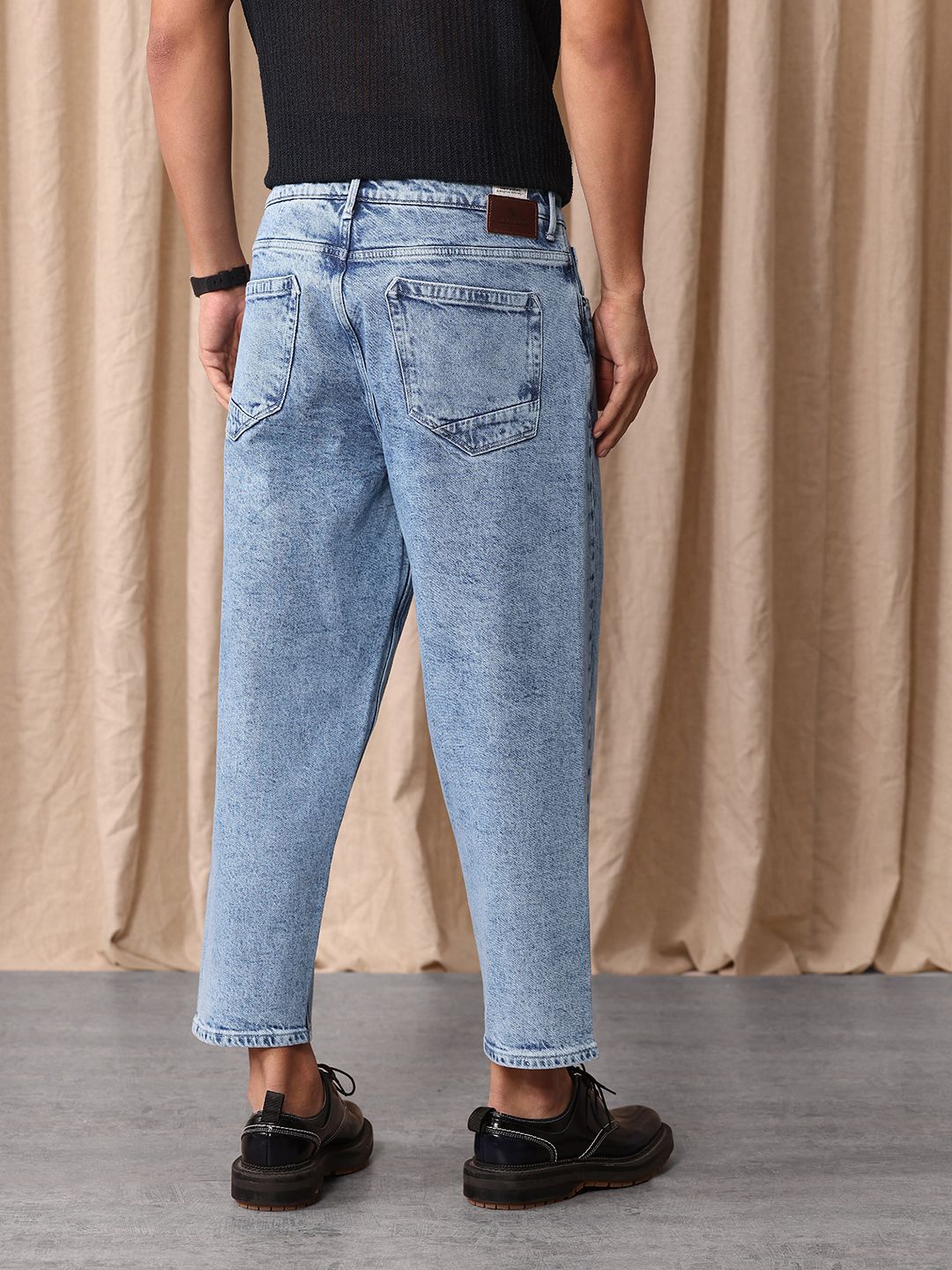 Mr Bowerbird Men Tapered Cropped Light Fade Stretchable Jeans