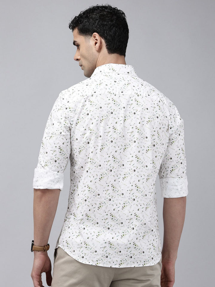 Park Avenue Slim Fit Opaque Floral Printed Pure Cotton Casual Shirt