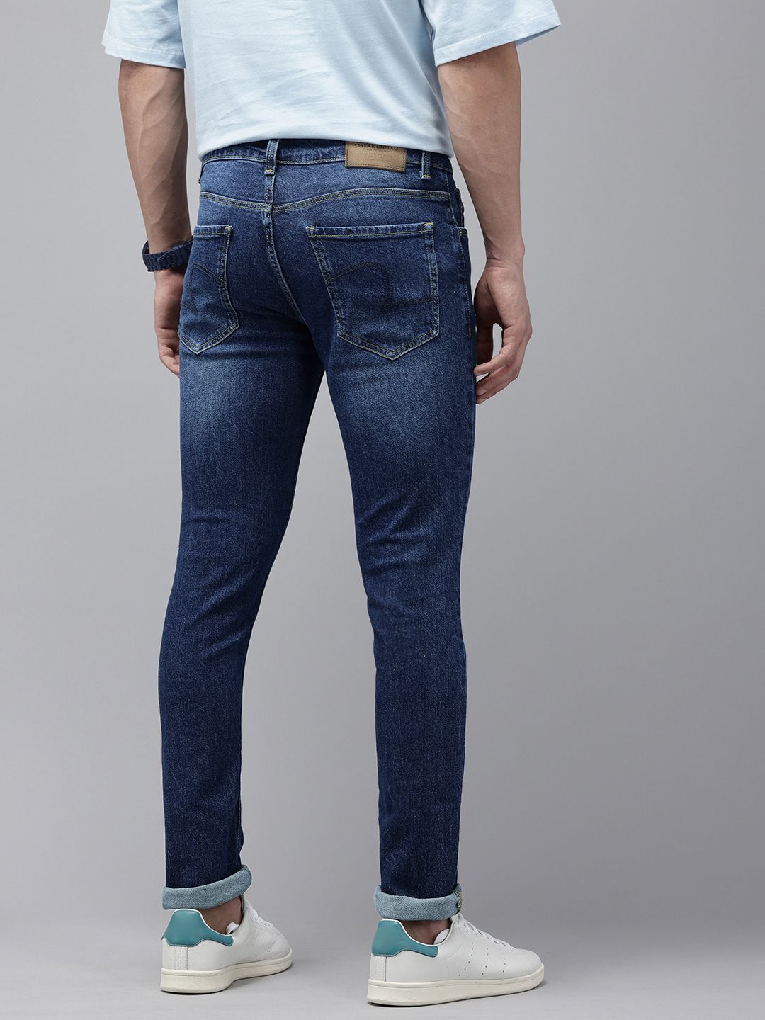 SPYKAR Men Skinny Fit Low-Rise Light Fade Stretchable Jeans