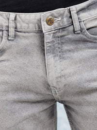 The Indian Garage Co Men Slim Fit Mildly Distressed Heavy Fade Jeans