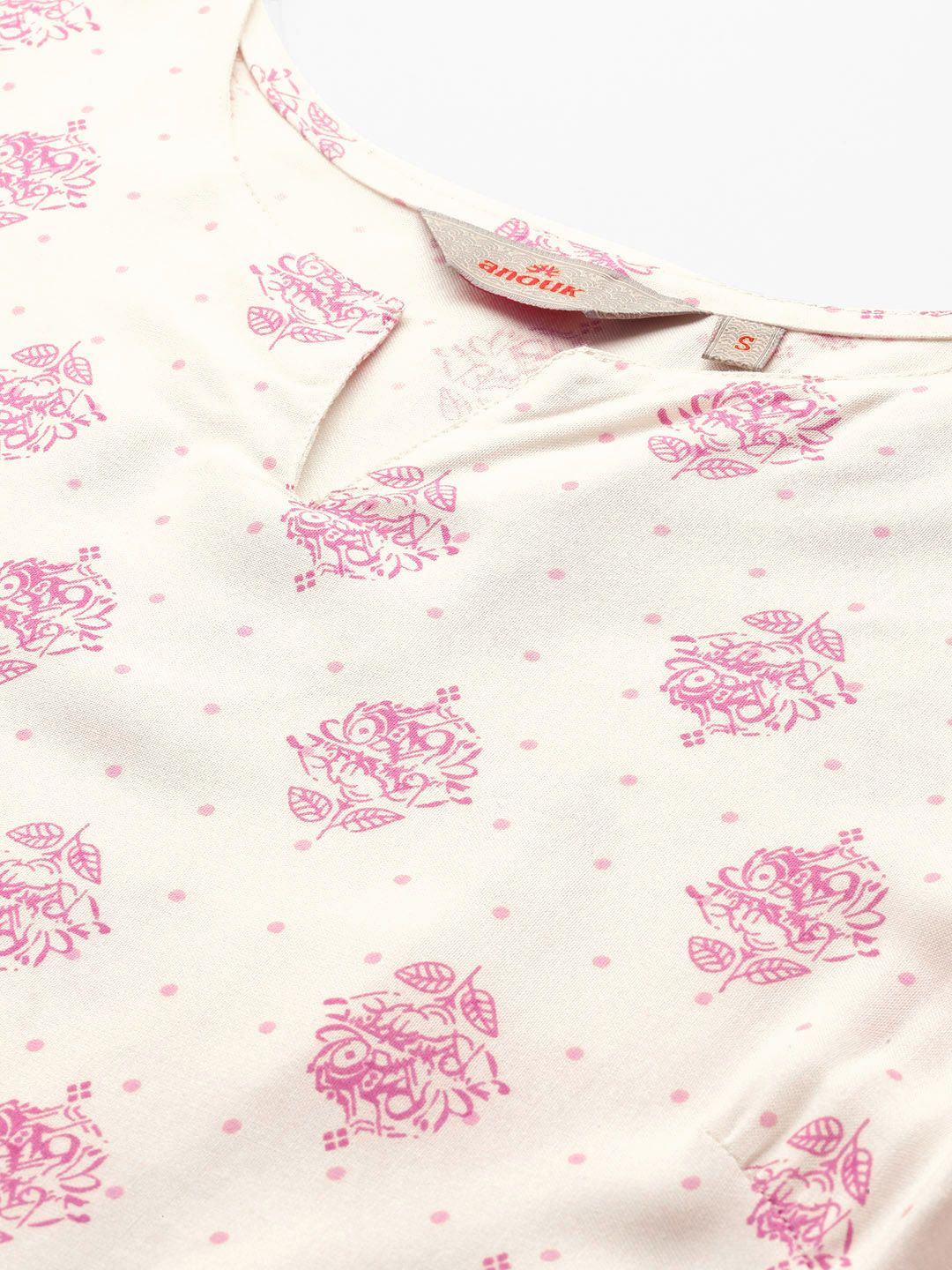 Anouk Floral Printed Straight Kurta