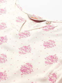 Anouk Floral Printed Straight Kurta