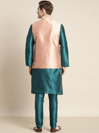 SOJANYA Men Teal Kurta with Churidar