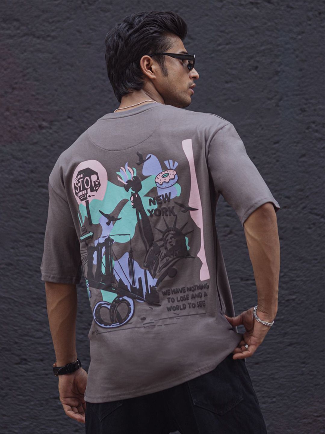 T-Shirt Powerlook Men Typography Applice