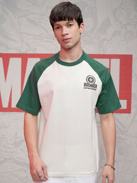 HIGHLANDER Marvel Men Captain America Round Neck Dropshoulder Oversized T-shirt