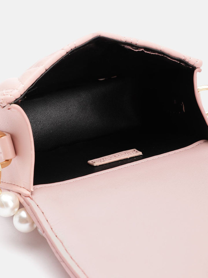 DressBerry Structured Quilted Satchel Bag