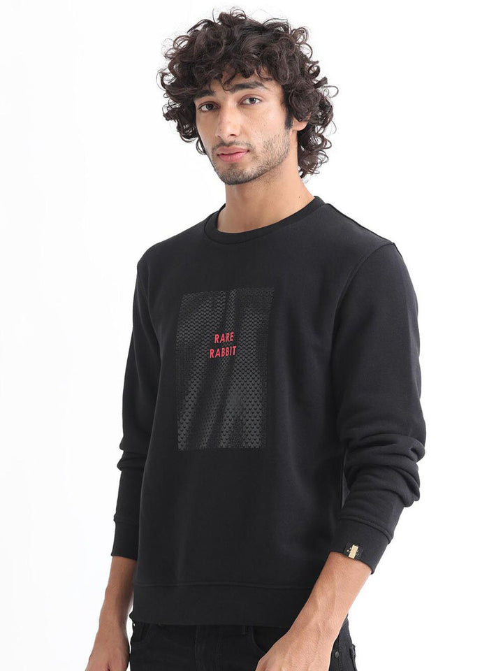 RARE RABBIT Men Osin Typography Printed Sweatshirt
