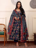 KALINI Women Floral Printed Regular Kurta with Trousers & With Dupatta