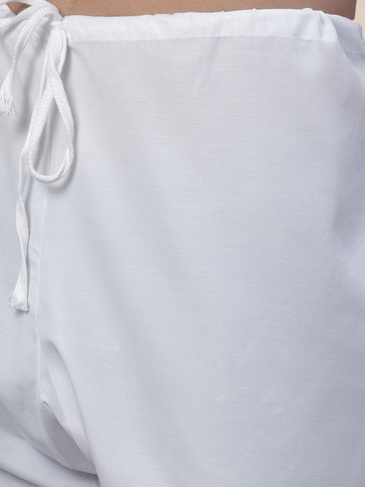 SOJANYA Mandarin Collar Regular Pure Cotton Kurta with Churidar