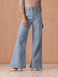 all about you Women Wide Leg High-Rise Stretchable Jeans