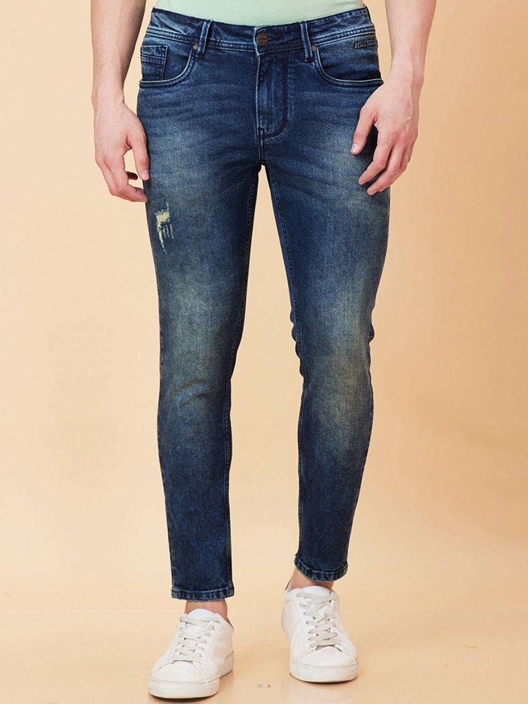 Being Human Men Low Distress Heavy Fade Jeans