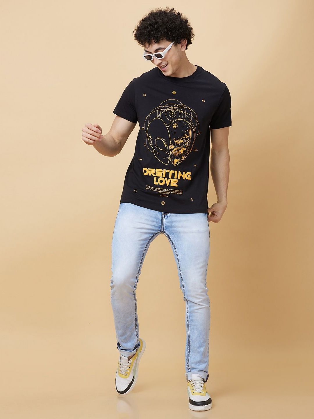 Being Human Men Printed Extended Sleeves T-shirt