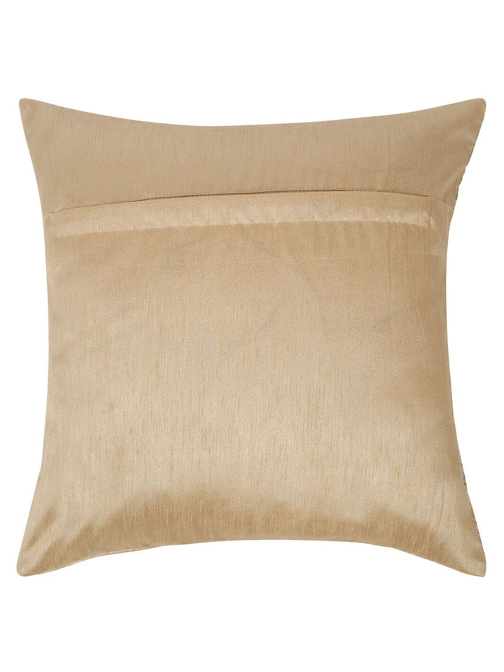 HOSTA HOMES Gold-Toned & Silver-Toned 2 Pieces Ethnic Motifs Square Cushion Covers