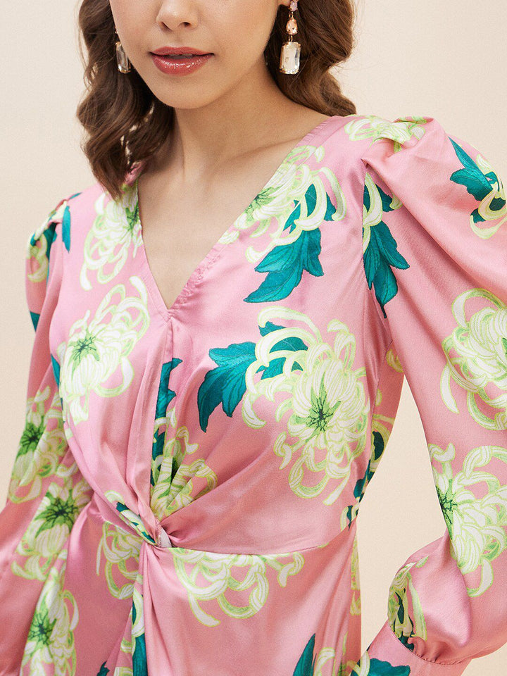 Antheaa Floral Printed Sheath Dress