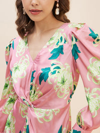 Antheaa Floral Printed Sheath Dress