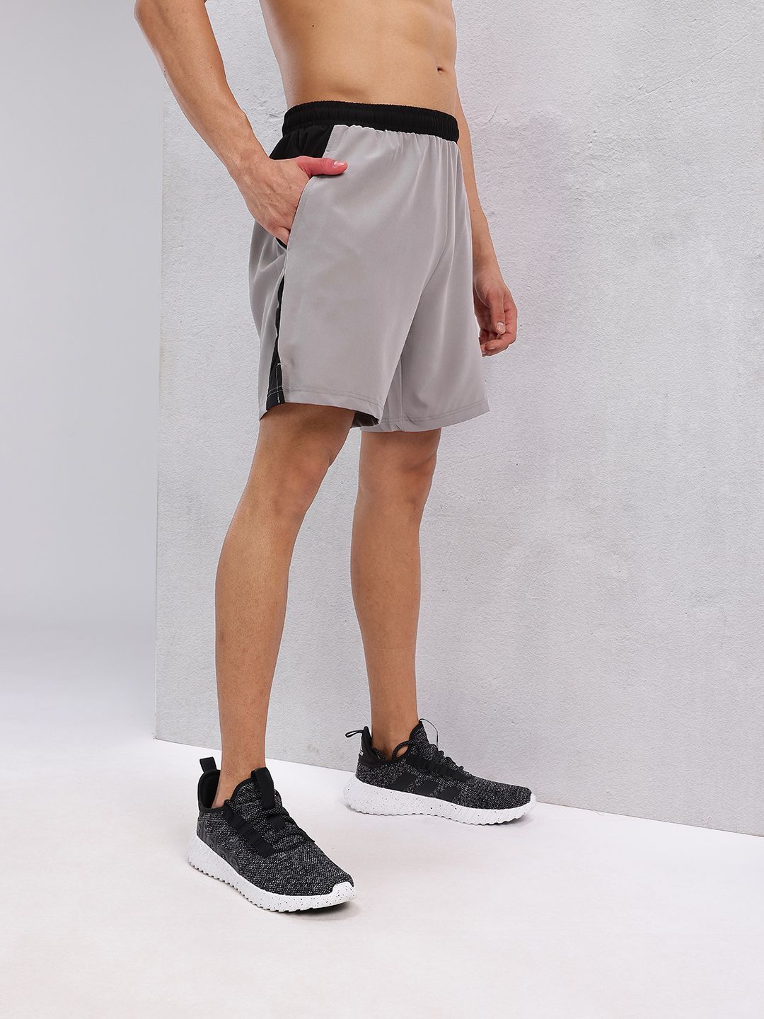 HRX by Hrithik Roshan Men Colourblocked Mid-Rise Training Shorts