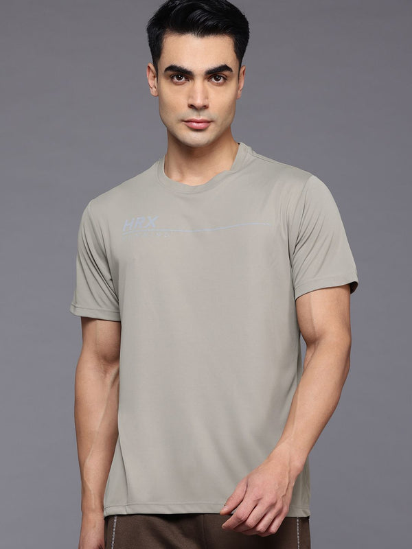 HRX oleh Hrithik Roshan Men Typography T-Shirt Lengan Lengan-bahu