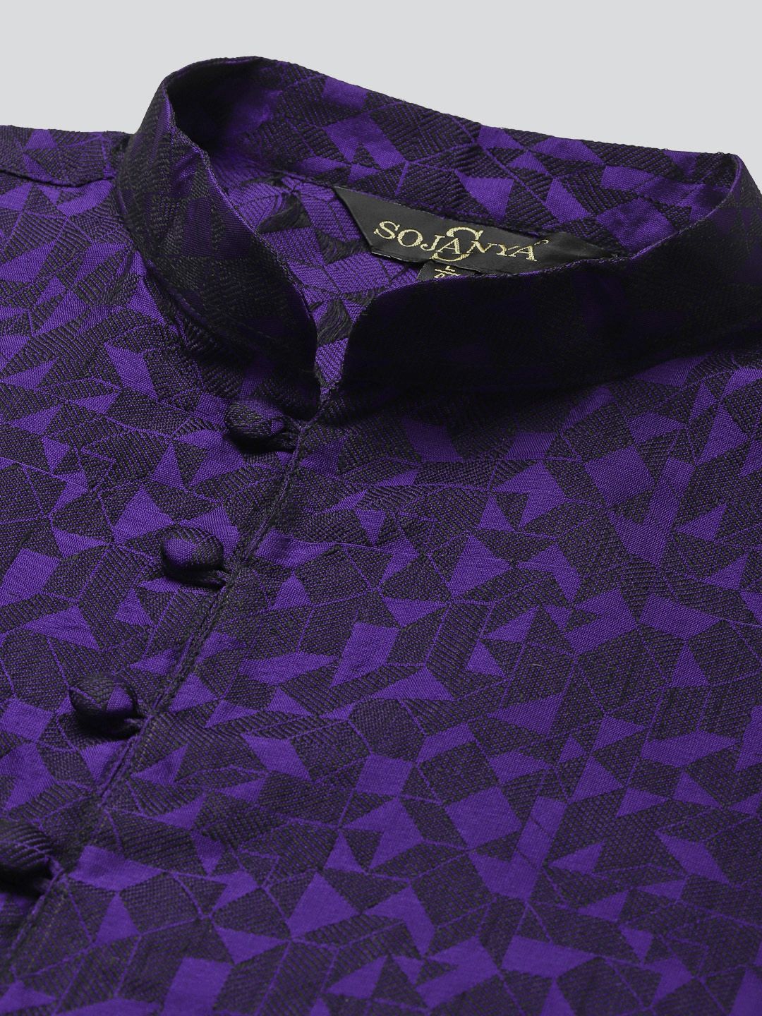 SOJANYA Men Woven Design Jacquard Straight Kurta
