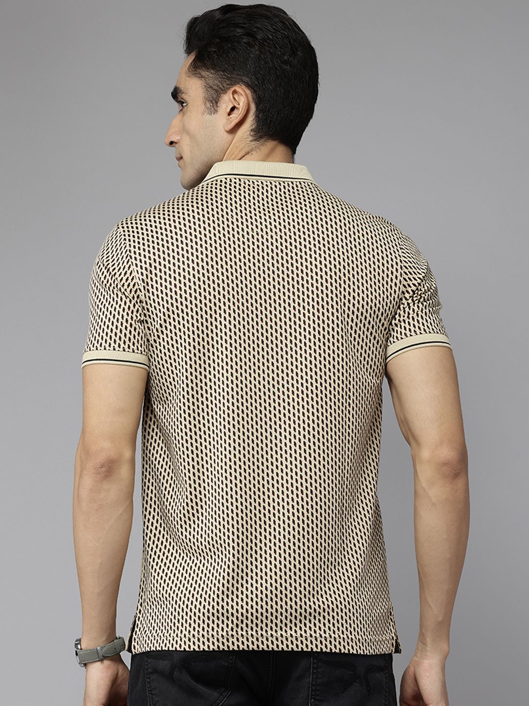 Park Avenue Printed Polo Collar Slim Fit T-shirt