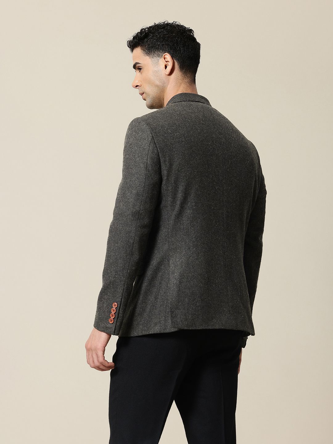 Mr Bowerbird Peaked Lapel Double Breasted Tailored Fit Casual Blazer