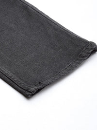 The Indian Garage Co Men Black Slim Fit Low Distress Light Fade Stretchable Jeans