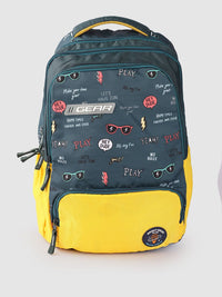 Gear Kids Colourblocked & Printed Backpack- 21.5 L